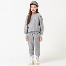 키즈레시피 아동용 무지개 자수 상하의 세트
