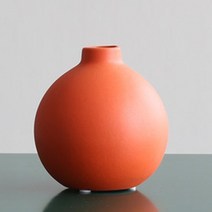 TCR 심플 모던 화병 원형, 오렌지