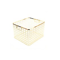 다용도 수납 철제 바구니 소형 YT_RA960, 골드, 1개