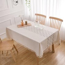 린넨아트러너 식탁보, TYPE8, 90 x 90 cm