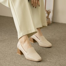 분홍코끼리 깔창 기회 가죽 펌프스힐 5cm