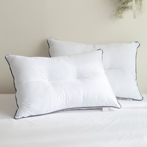 아임리빙 중량업 차콜라인 호텔용 마이크로화이버 C자형 베개솜 2p 세트, 화이트