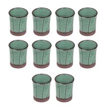 오체어스 A 대나무 원통형 술잔, 그린, 10개