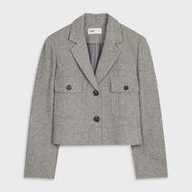 미쏘 여성용 체크 테일러드 2버튼 숏자켓