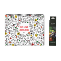 아트 컬러링북 플라워 스프링 랜덤발송 + JOYWISH 나무색연필 12색