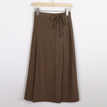 마이시즌 여성 에티드 텐셀 랩 스커트