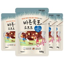 더독 반려동물 올바른 소프트 육포 100g, 4개, 오리스테이크치즈