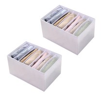 유로엔젤 칸칸마다 깔끔정리 옷장 정리함, 화이트, 2개
