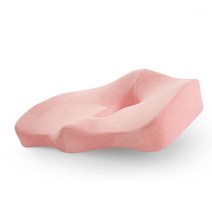 바른자세 메모리폼 쿠션 원형, 핑크
