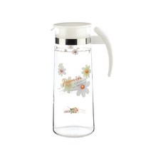 시맥스 쟈스민 내열유리 손잡이 물병, 혼합색상, 1400ml
