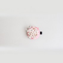 진주 꽃다발 배씨 집게핀