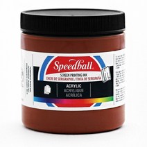 스피드볼 아크릭 실크스크린 잉크, Brown, 236ml