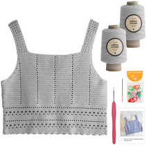 야나 코튼크림 펀칭 뷔스티에 DIY키트 세트, 819 라이트그레이, 1세트