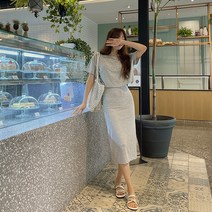 프롬미스 여성용 레이 티셔츠 + 원피스 세트
