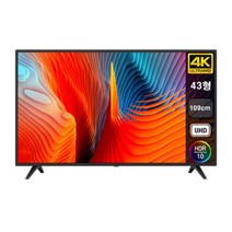 아이사 UHD 패널 TV, 109cm, F4300TU, 스탠드형, 고객직접설치