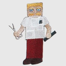 캐릭터 와펜 미용사 70 x 97 mm, 혼합색상, 1개