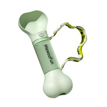 두리펫 2in1 산책용 강아지 물병 앤 배변봉투 디스펜서, 그린, 1개