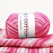 위튼 DIY 부드러운 뜨개질실 털실, 핑크, 1개