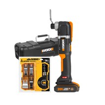 WORX ORANGE 20V 충전 멀티커터 풀세트 WX696 + 디월트 멀티커터날 세트 DWA4216, 1세트