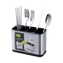 살림테리어 스테인리스 물빠짐 수저통, 1개