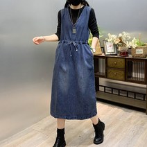 포플러앤씨 런더니 데님 나시 원피스
