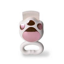 딩동펫 반려동물 마사지 죽은털제거 브러쉬, 화이트, 1개