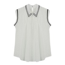 탱커스 레이스 카라넥 민소매 블라우스