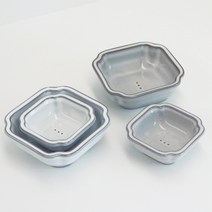 한국도자기 Conte du Jour 콩트 사각 소스볼 S 2종 + M 2종 세트, 화이트, 그레이, 1세트