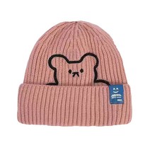 키즈트리 아동용 곰돌이 방한 니트 털 비니 모자 DM-137