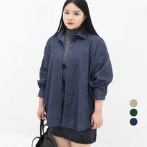 102102 여성용 오버핏 코듀로이 셔츠