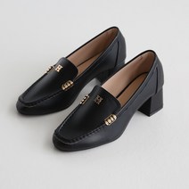 단골언니 여성용 라폴리 H장식 로퍼 펌프스 힐 5cm