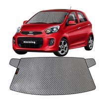 엑스핏 4D 입체 앞유리 햇빛가리개 성에방지커버 겸용 올뉴모닝, 혼합색상, 1개