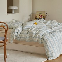 빈티지맨션 60수 고밀도 순면 이불커버 + 베개커버 2p 세트