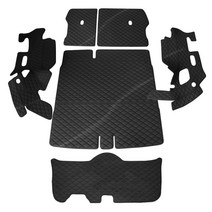 SS원단 트렁크 매트 + 도어 + 1열 하단 커버 풀세트, 블랙 + 블랙, 현대 NX4 2021년 하이브리드(스피커 유), 현대