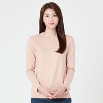 지센 여성용 스칼럽포인트 R넥 니트 LFKTM201