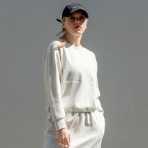 뒤란 담비 세미 크롭 맨투맨 DTF1W-4094