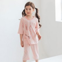 올라베이비 아동용 리틀래빗 슬럽 7부 실내복