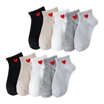 엘코르 여성용 심플 하트 단목 양말 5종 x 2p 세트