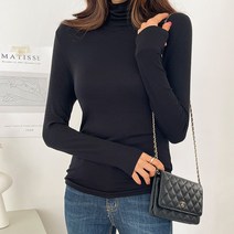 여성용 올데이 스판 골지 폴라티