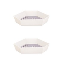 앤티스 로벨리아 이중 배수 바구니 삼각, 베이지, 2개