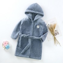 스타빈 아동용 스마일패치 후드 목욕가운 110호, 블루