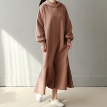 비나인 여성용 엔프론 기모후드롱원피스