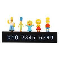 피너츠 심슨가족 피규어주차번호판 자석칩버전, 혼합색상, 1개