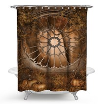 할로윈 호박 욕실 샤워커튼 L08 타입1 180 x 200 cm, 1개