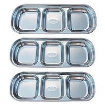 다용도 스텐 종지 3구 21.5 x 8 x 2.5 cm, 3개