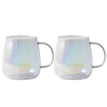 세븐키친 오로라 유리 항아리 머그 대 600 ml, 2개