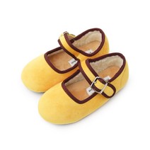 빔보빔바 여아용 파이핑 투톤 벨벳 털구두