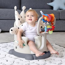 에시앙 P에디션 + 카트 트레이 + 에어매쉬 크라운 2종 세트, 의자(에곤뉴트럴), 카트트레이(메탈그레이), 크라운라이너(도트봉봉 아이보리)