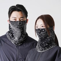 에이빅스포츠 사계절 자외선 차단 코튼 멀티 넥워머 2p, 블랙