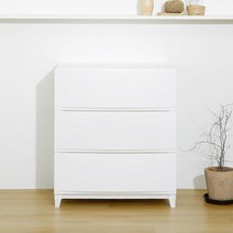 라이피스트 플라스틱 와이드 서랍장 3단, 퓨어화이트